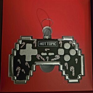 Hot Topic Black and Silver Gaming Controller Ornament